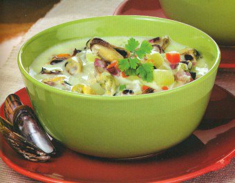 Supă cu midii - un fel de mâncare nouă pe masă