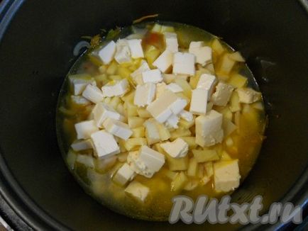 Supa cu brânză în multivark - rețetă cu fotografie