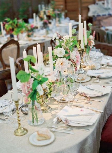 Lumanari în design-ul celebrării nunții este elegant și romantic!