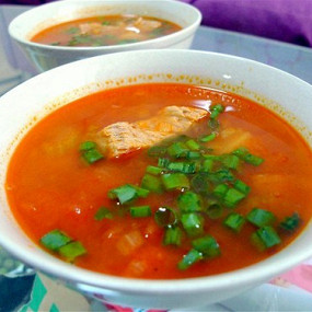 Supă de supă de roșii, 98 de rețete cu fotografii pe site-ul - panou-masă
