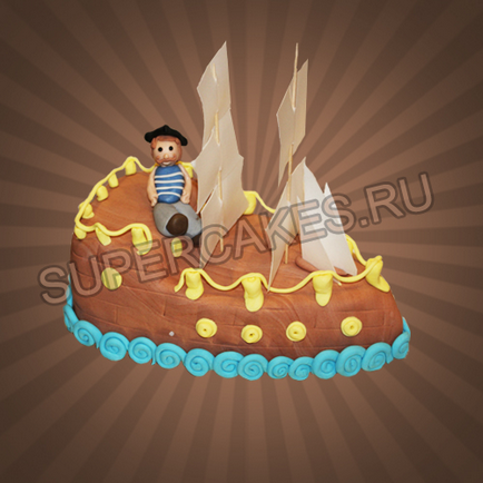 Торт з піратською тематикою, торт для піратського дня народження 1700р за 1кг