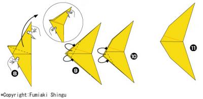 Schema de lecție origami luna (luna) din hârtie