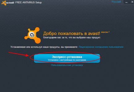 Instalarea antivirusului gratuit avast