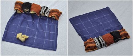 Затишні подушки-пуфи в стилі печворк для табуретів і стільців, рукоділля