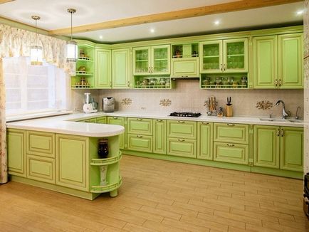 Варіанти дизайну зеленої кухні