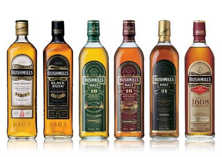 Bushmills whisky (Bushmills), típusok Bushmills