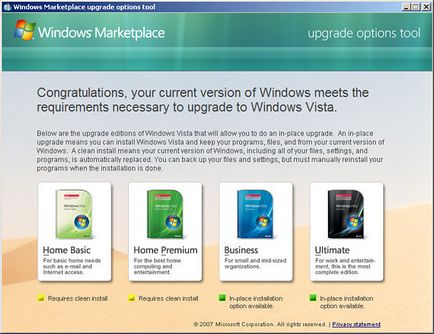 A Windows Vista telepítése alatt a Windows XP; változása hardver - szoftver cikket