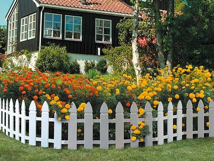Garduri pentru paturi de flori si paturi de flori - fotografii ale unui gard decorativ