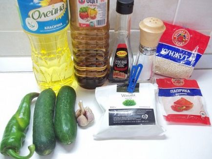 Sült uborka szójaszósz, a recept egy fotót