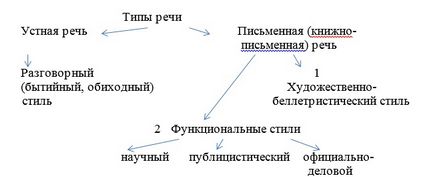 2 stiluri funcționale ale limbii ruse
