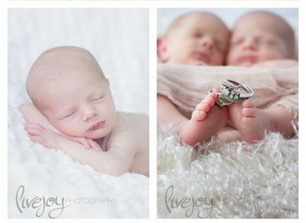 30 Fotografii de gemeni nou-născuți, suport pentru copii