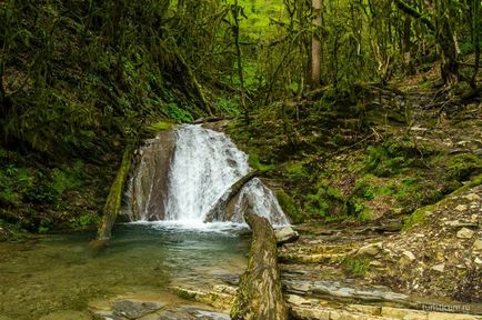 33 Cascade în districtul Lazarevsky din Sochi, limita naturală dzhegosh