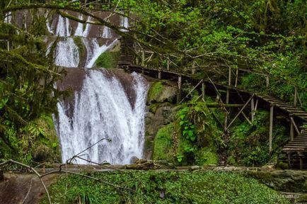 33 Cascade în districtul Lazarevsky din Sochi, limita naturală dzhegosh