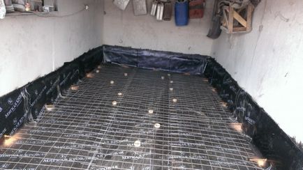 Podele din beton în garaj