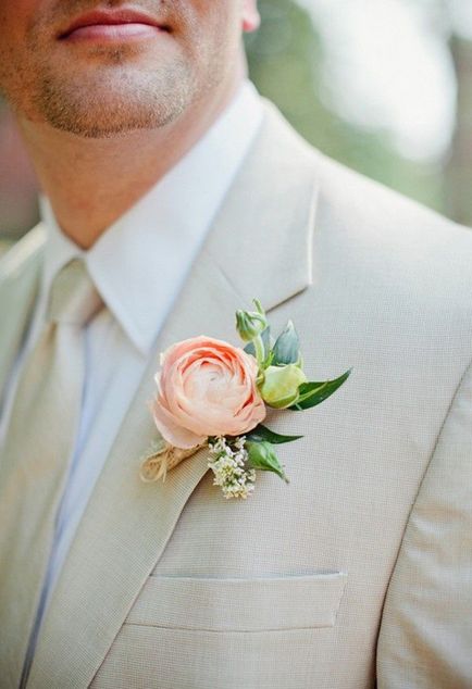 Gomblyuk a pionok (pion) Boutonniere a pionokról