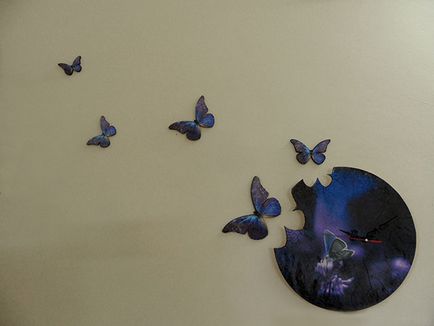 Годинник-метелики, вітражі своїми руками