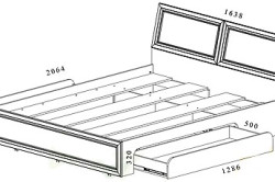 Desenarea paturilor cu sertare calculul materialului, construcția