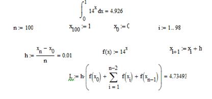 Чисельне інтегрування в mathcad