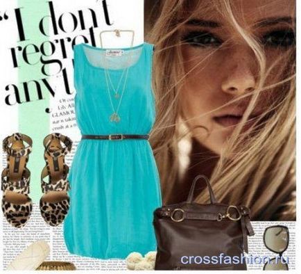 Crossfashion group - плаття бірюзового кольору кому, коли і з чим носити