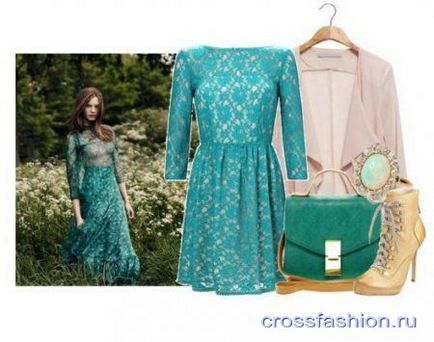 Grupul Crossfashion - o rochie de culoare turcoaz căruia, când și cu ce să poarte