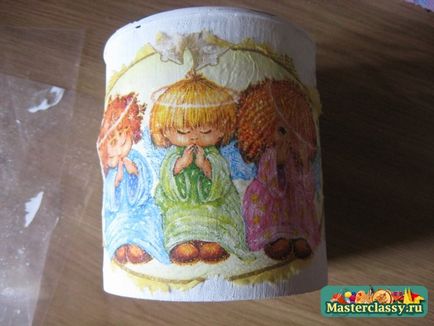 Decoupage üvegekbe ceruzák vagy tollak