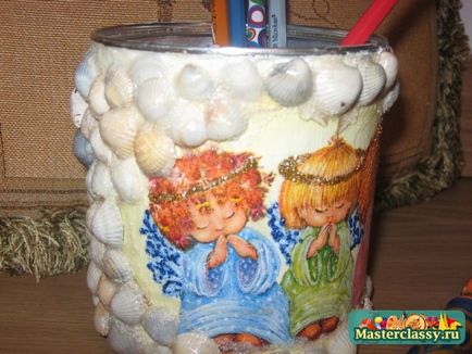 Bidoane decoupage pentru creioane sau pixuri