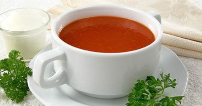 Supă de roșii de legume pentru copii din rețeta de roșii