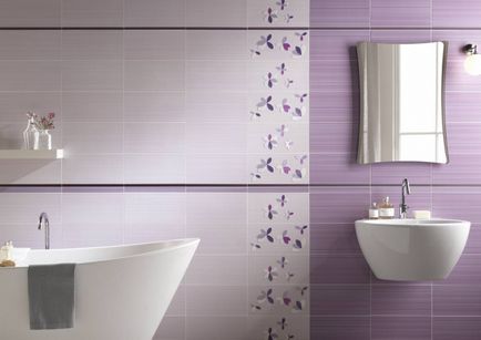 Дизайн бузкових ванних кімнат