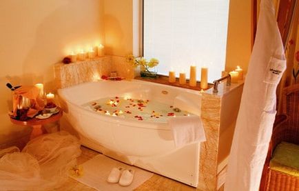 Fürdőszoba Design egy spa-stílusú belső jellemzők létrehozása fotó példák