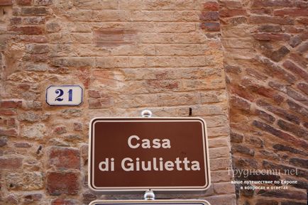 Casa de Julieta în articole din Verona