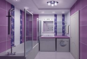 Lila fürdőszoba fotó, design, design példákat