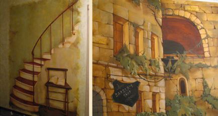 Фрески на стіну в інтер'єрі кухні - фото та особливості оформлення