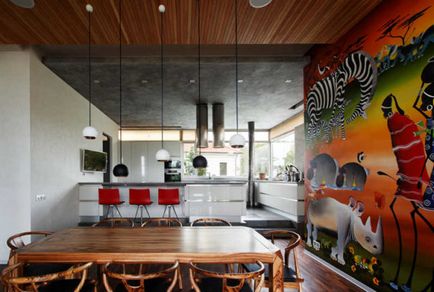 Фрески на стіну в інтер'єрі кухні - фото та особливості оформлення