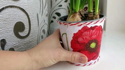 Găleți pentru flori de interior de mâini proprii