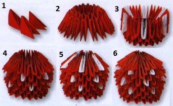 Ciuperci din module origami