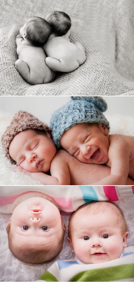 Ідеї ​​для фотосесії немовлят як фотографувати двійнят