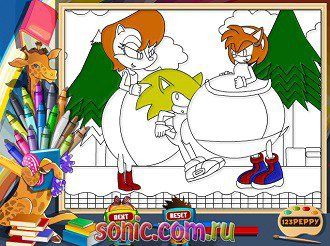Sonic x jocuri de colorat - juca online