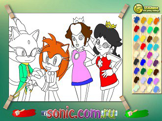 Sonic x jocuri de colorat - juca online