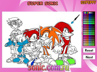 Sonic x jocuri de colorat - juca online