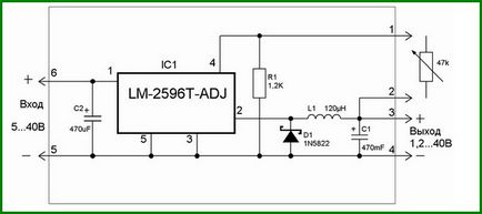 Regulator de tensiune reglabil cu impuls