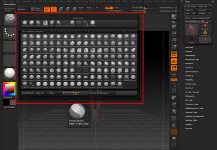 ZBrush 4. soohar felület - órákat Photoshop 3D grafikák és fotók