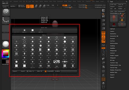 Interface zbrush 4, soohar - lecții pe grafice și fotografii 3D ale Photoshop