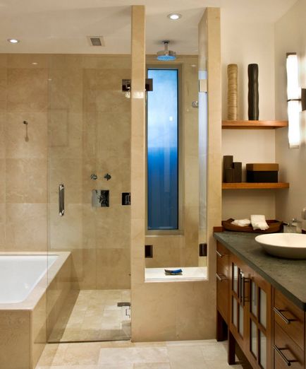 Ce să alegeți rafturile și rafturile în baie - opțiuni moderne pentru fotografiile din interior