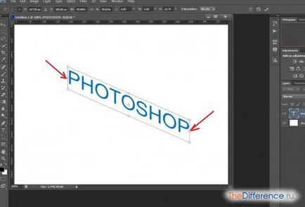 Cum să înclinați textul în Photoshop