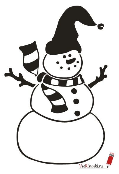 Cum de a desena un om de zăpadă în etape pentru începători