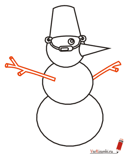 Cum de a desena un om de zăpadă în etape pentru începători