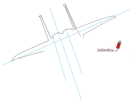 Як намалювати військовий літак олівцем поетапно