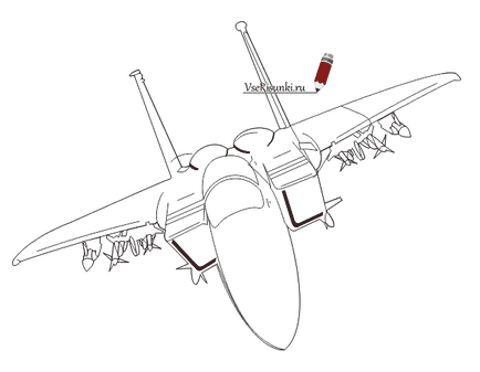 Як намалювати військовий літак олівцем поетапно
