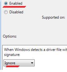 Cum să dezactivați verificarea semnăturilor digitale ale driverelor Windows 7