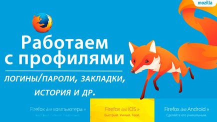 Cum se transferă profilul mozilla firefox (parole, marcaje, istoric)